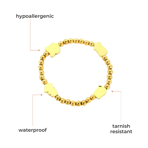 Kansas City Gold Beaded Bracelet - Crown Town