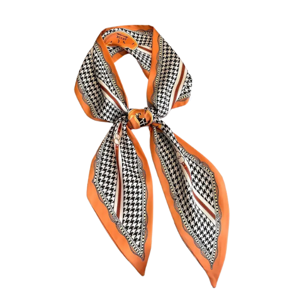 Houndstooth Print Scarf