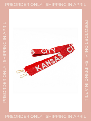 Beaded Kansas City Crossbody Purse Strap Chiefs