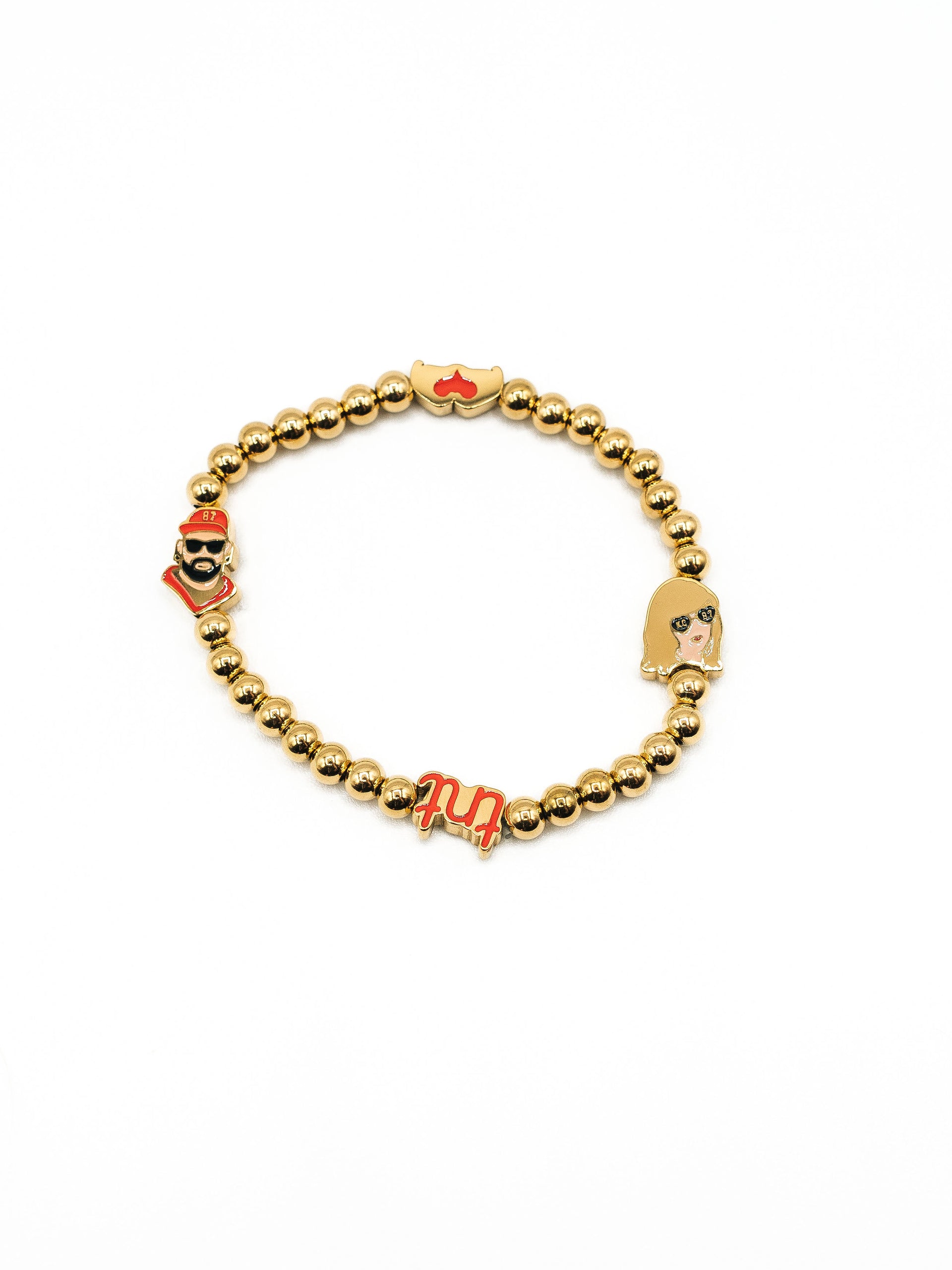 Kansas City Gold Beaded Bracelet - Love Story