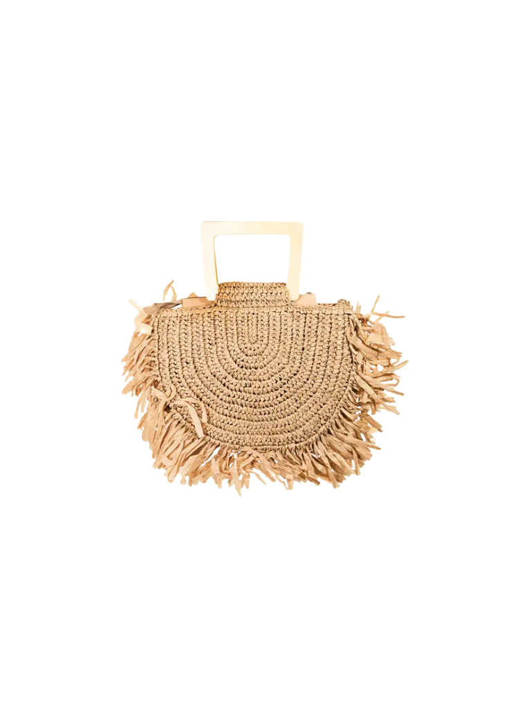 Khaki Braided Raffia Fridge Bag