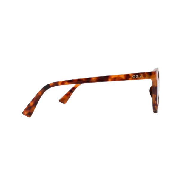 Amber Tortoise Polarized Round Sunglasses