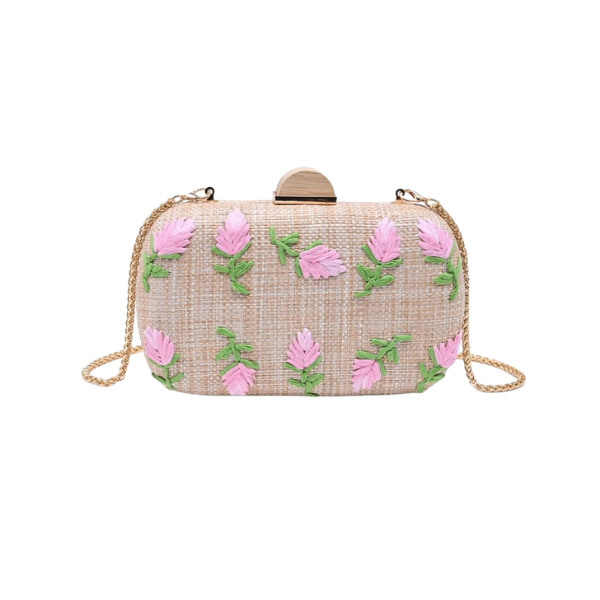 Kayden Clutch Bag - Pink Flowers