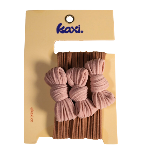 Kaxi 3pc Bow Slick Ponytail Hair Ties
