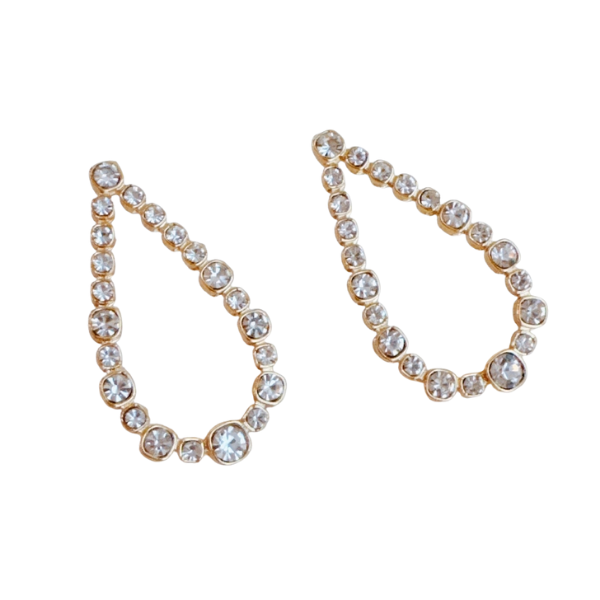 'Diamond Tears' Statement Earrings