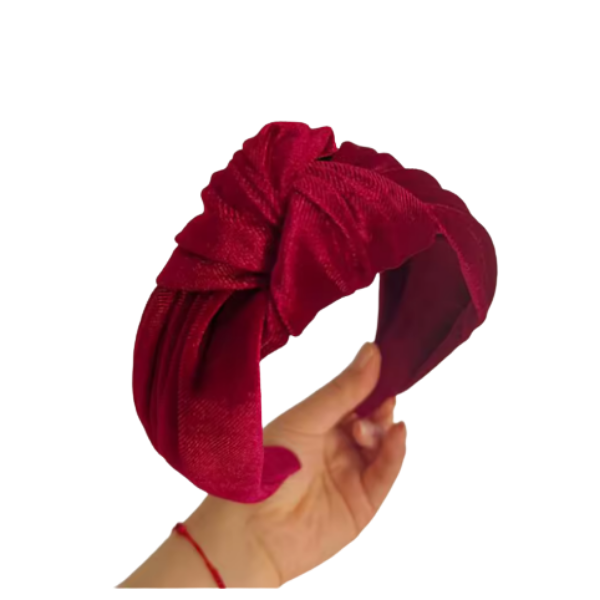 Velvet Top Knot Headand