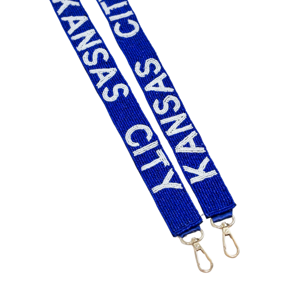 Kansas City Blue Beaded Purse Strap