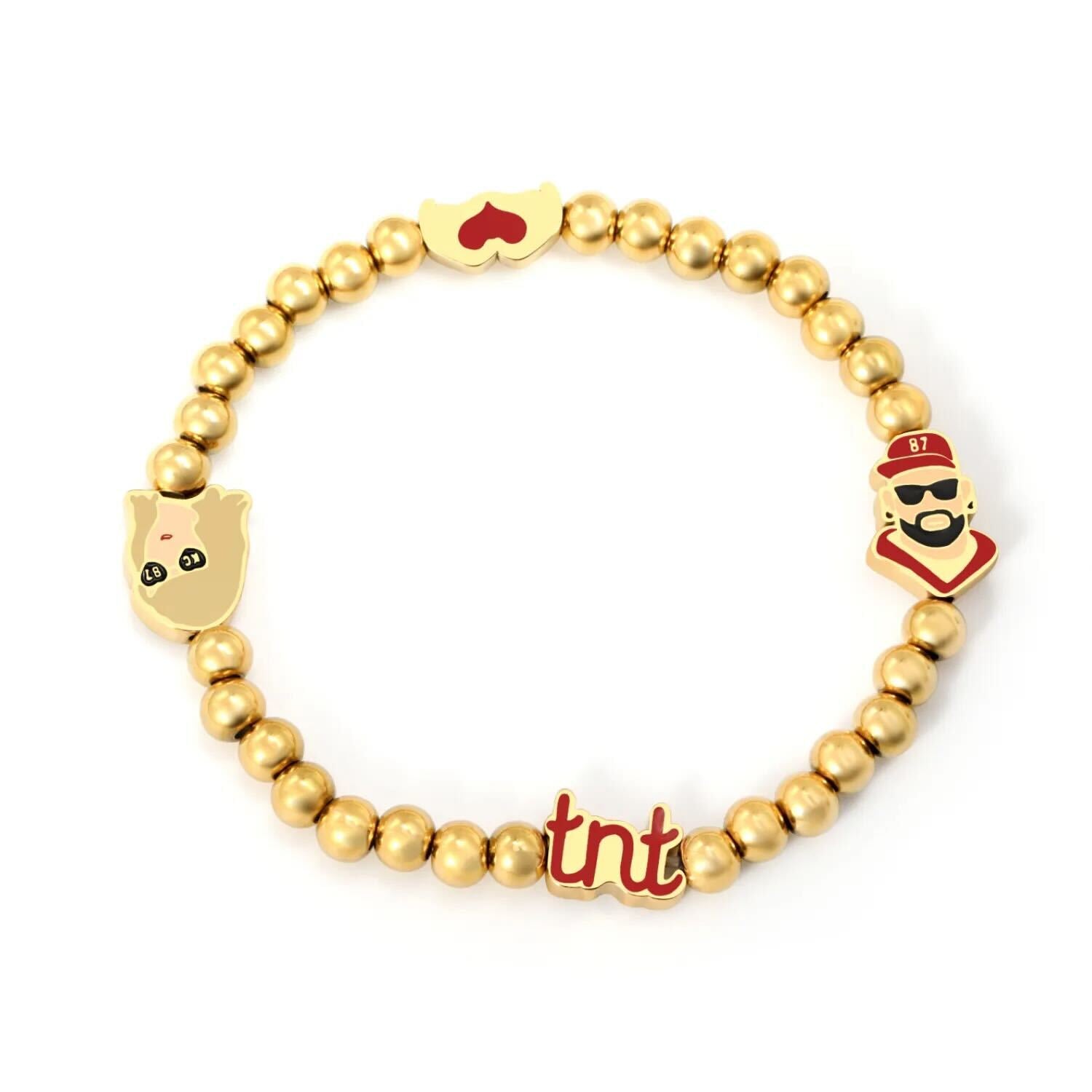 Kansas City Gold Beaded Bracelet - Love Story