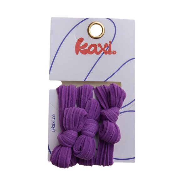 Kaxi 3pc Bow Slick Ponytail Hair Ties