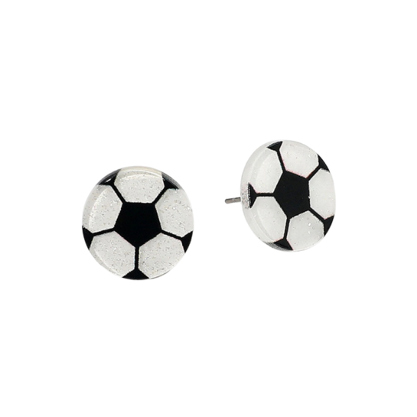 Glitter Sports Stud Earrings