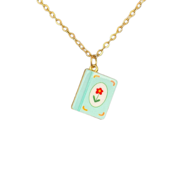 Book Charm Necklace