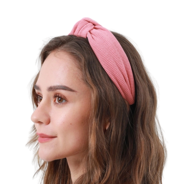 Waffle Knit Top Knot Headband
