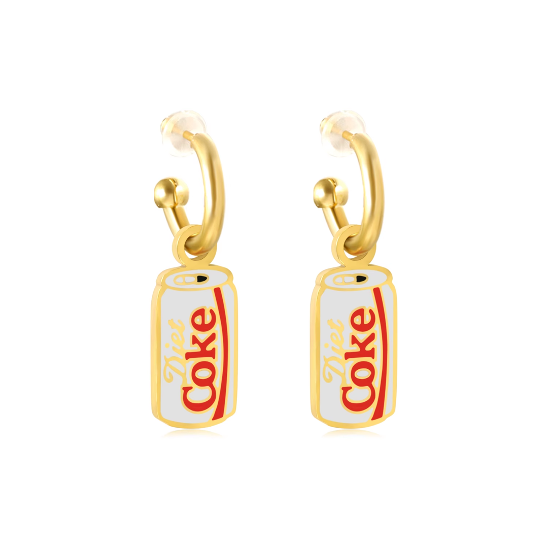 Diet Cola Huggie Hoop Earrings