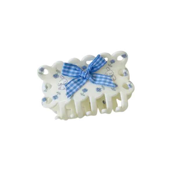'Cottagecore' Flowers & Bows Claw Clip