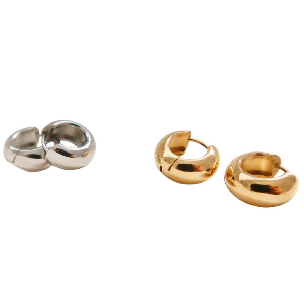 Blandine 18K Non-Tarnish Small Classic Hoop Earring