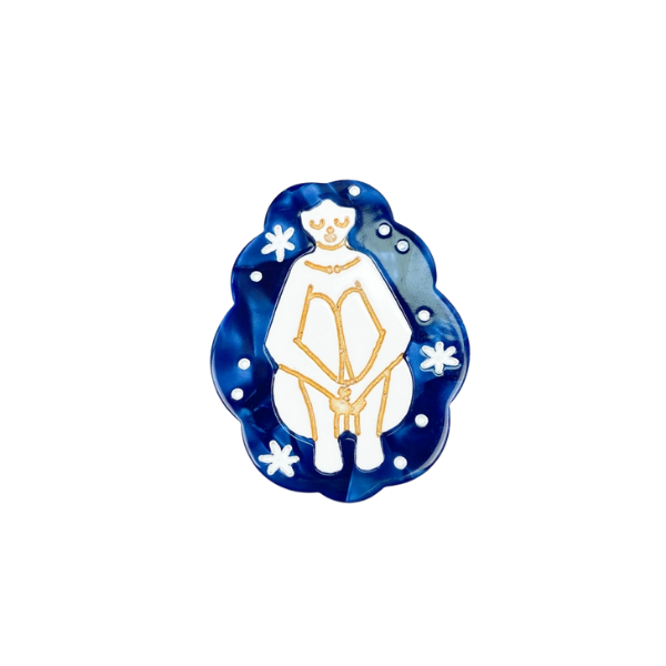 Blue Goddess Claw Clip