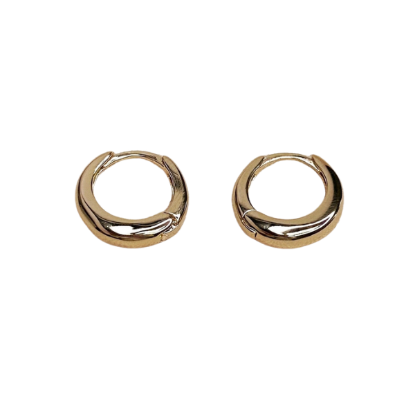 18k Gold Filled Simple Clicker Hoop Earrings