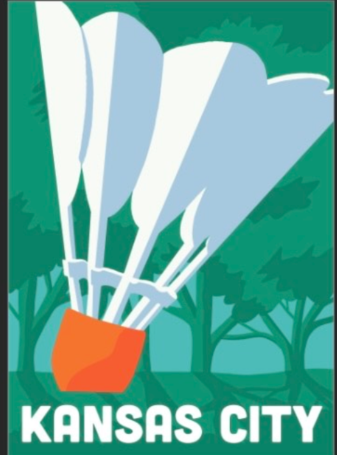 Kansas City Magnets - Shuttlecock on Lawn Magnet