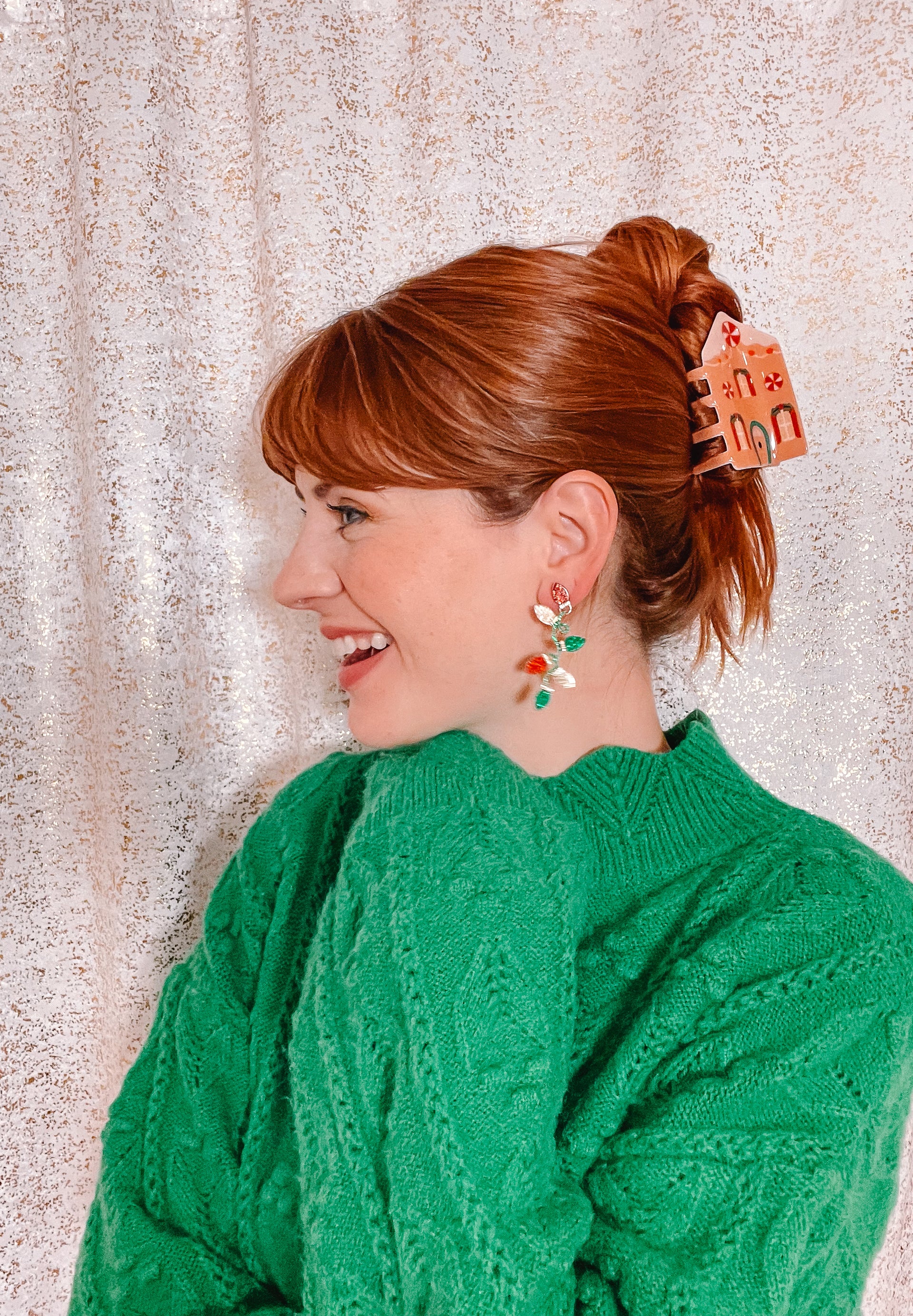 Pink Christmas Light Statement Earrings