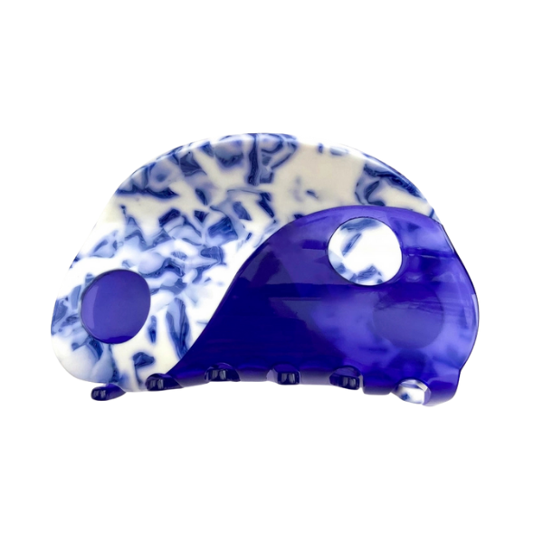 Blue Ying Yang Claw Clip