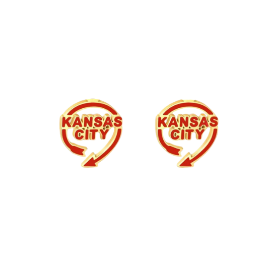 Kansas City Auto Sign Studs Earrings