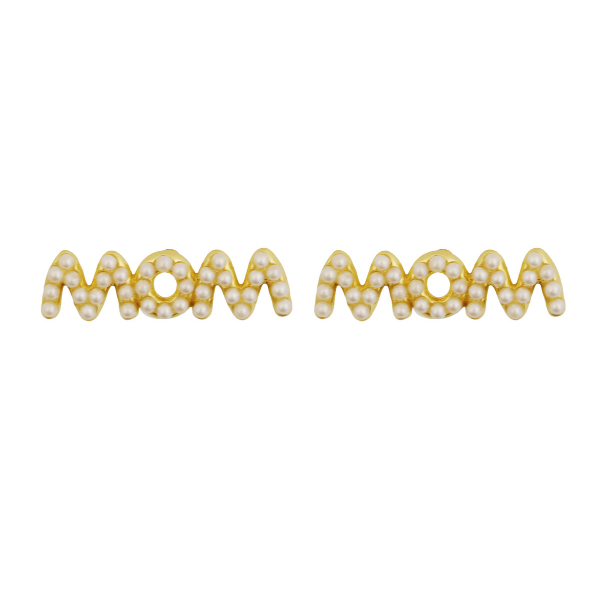 Pearl 'Mom' Stud Earrings