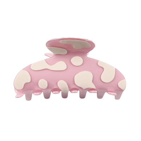 Pink Cow Print Claw Clip