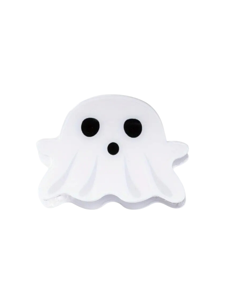 Surprised White Ghost Claw Clip