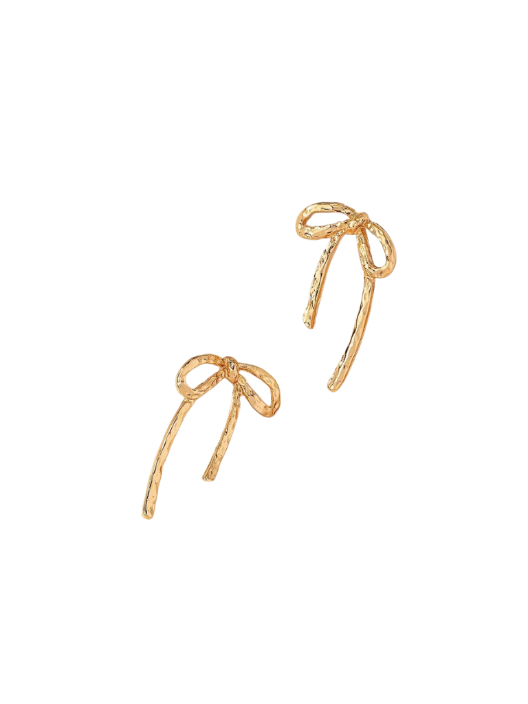 Textured Knot Bow Stud Earrings