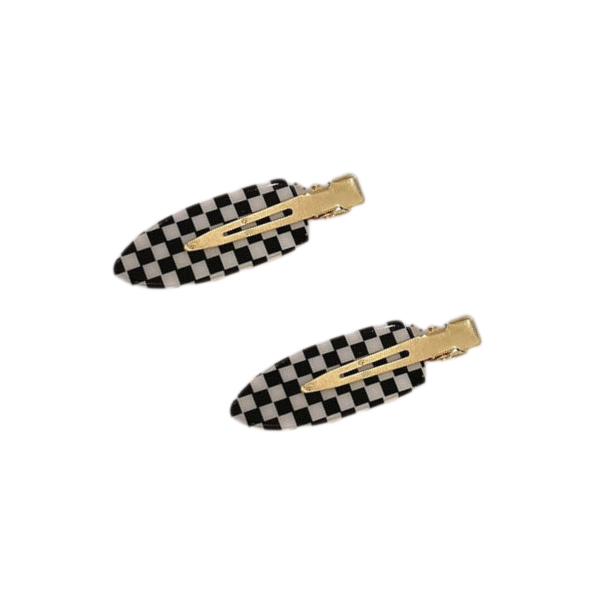 2pc GRWM Checkerboard Clip Set