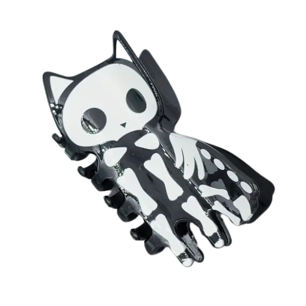 Black Cat Skeleton Claw Clip