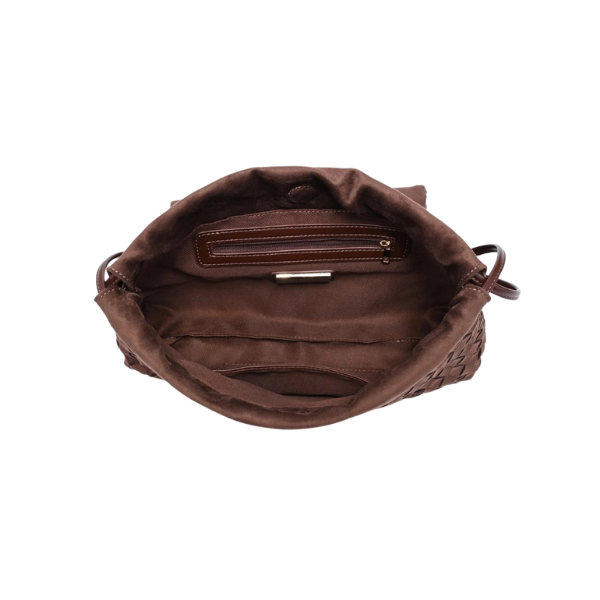 Salem Woven Suede Shoulder Bag