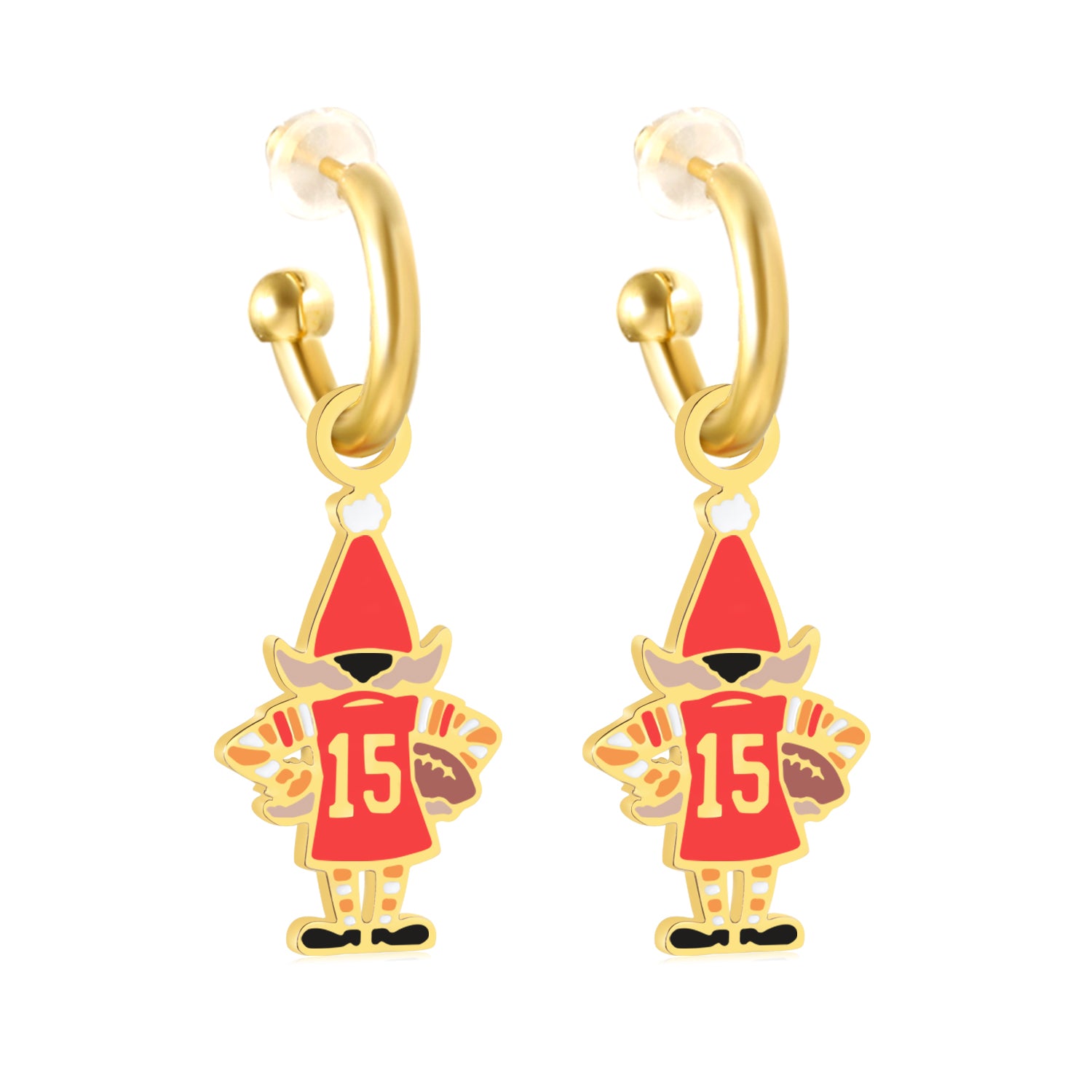 SewKC x EB Kansas City Christmas Mahofie Huggie Hoop Earrings
