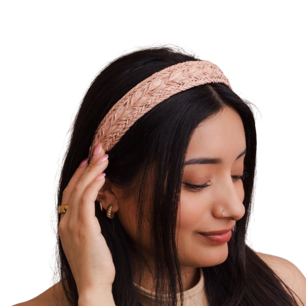 Braided Vegan Leather Flat Headband