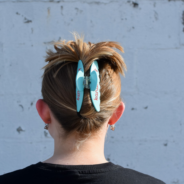 Kansas City Soccer Teal &amp; Red Claw Clip