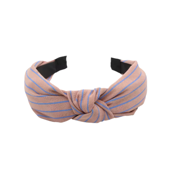 Striped Top Knot Headband