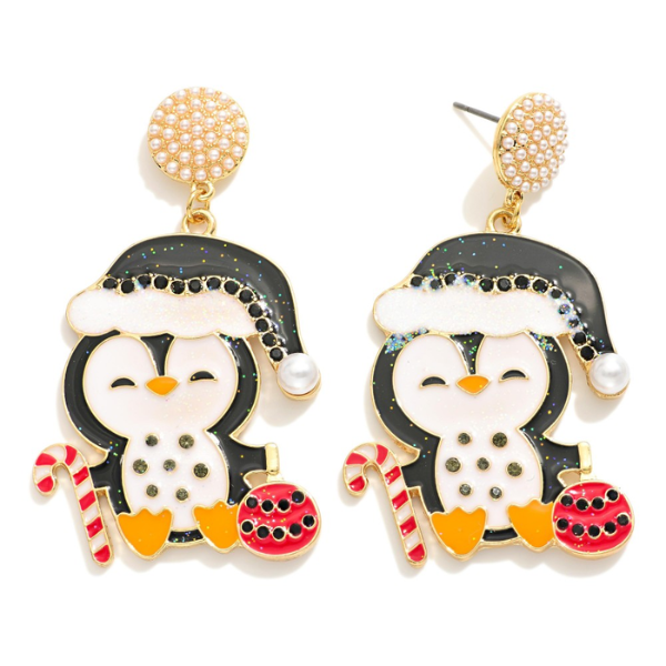 Holiday Earring - Happy Penguin