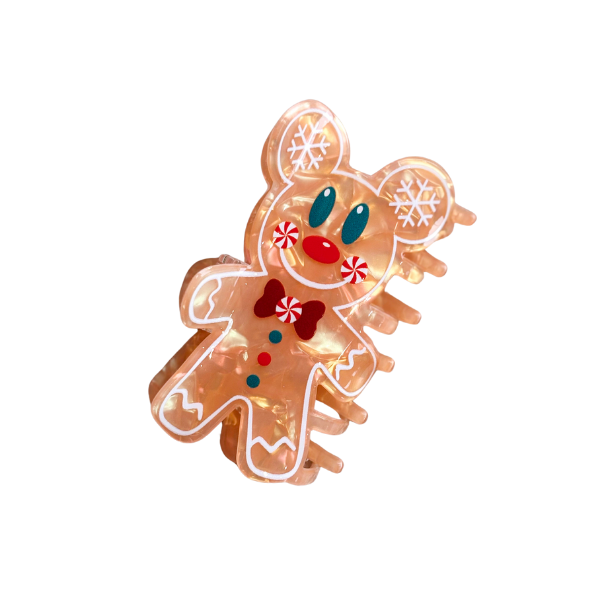 Holiday Claw Clips - Gingerbread Mickey