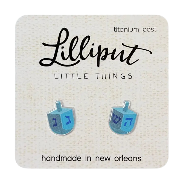 Lilliput Little Things Holiday Stud Earrings - Dreidels