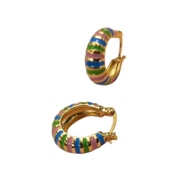 'Spring Break' Multicolor Hoop Earrings
