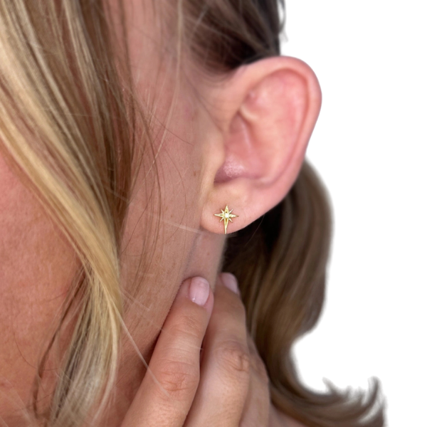18k Gold Filled Starburst Stud Earrings