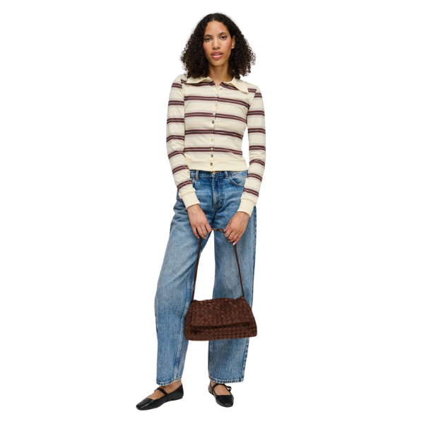 Salem Woven Suede Shoulder Bag