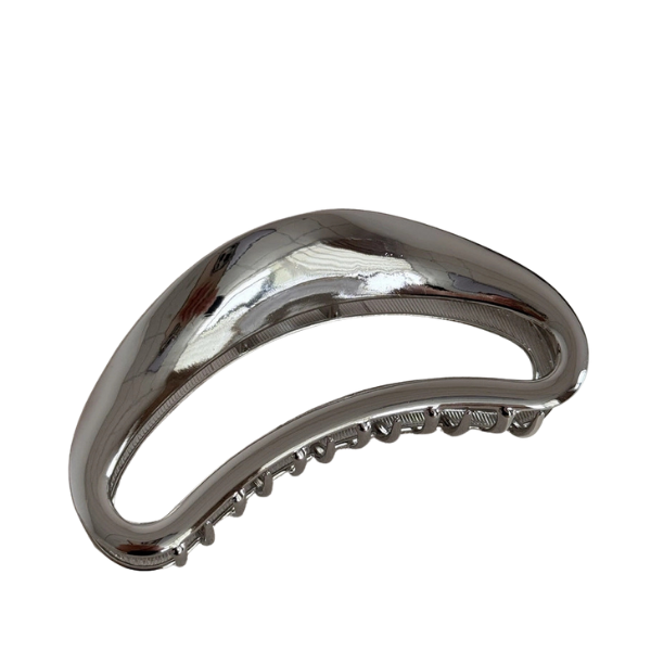 Hollow Half-Moon Metal Claw Clip