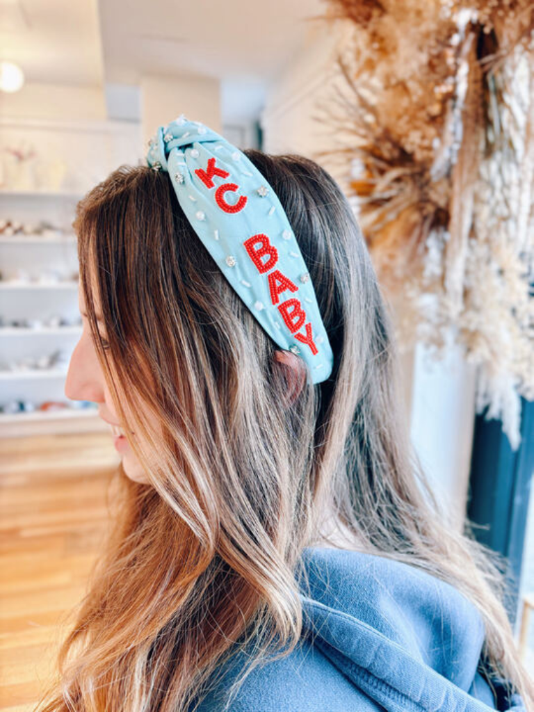 Kansas City Current KC Baby Rhinestone &amp; Beaded Headband