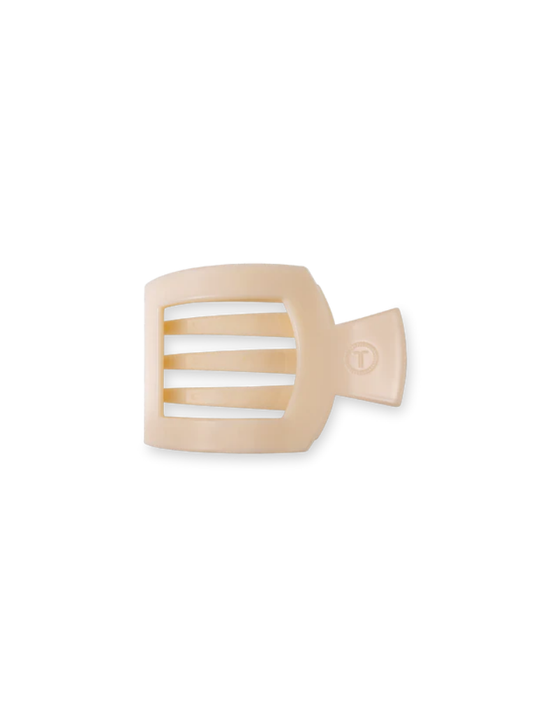 Teleties Almond Beige Small Flat Square Clip