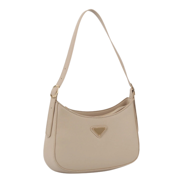 Structured Half Moon Shoulder Bag