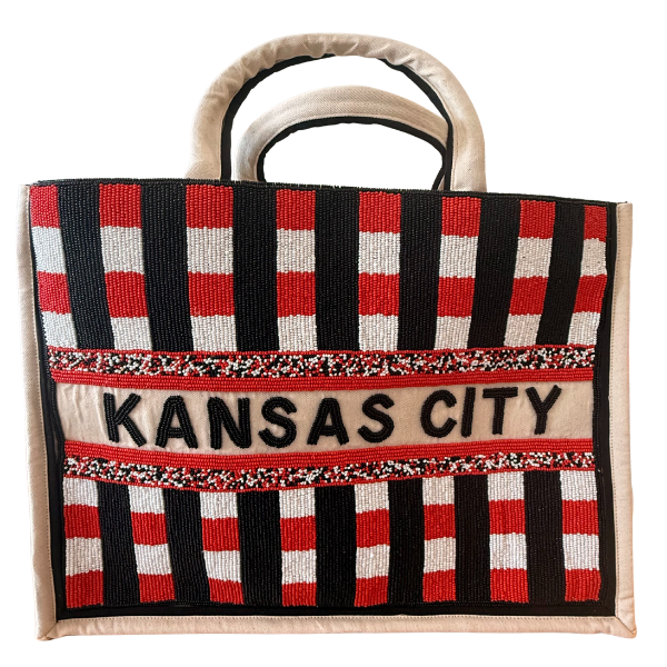 Kansas City Beaded Plaid Tote