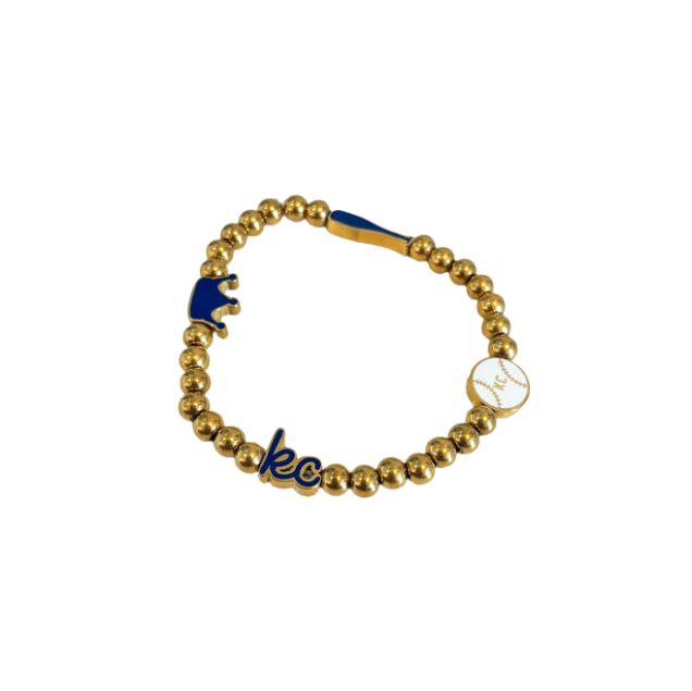 Kansas City Gold Beaded Bracelet - Crown Town