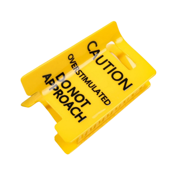 'Caution- Overstimulated' Claw Clip