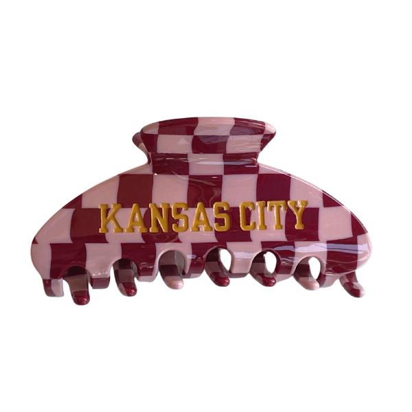 Kansas City Retro Checker Claw Clip